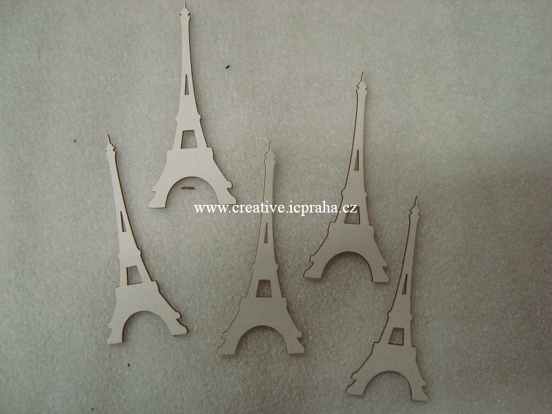 výřezy Eiffelovka 5ks -  v.7 cm
